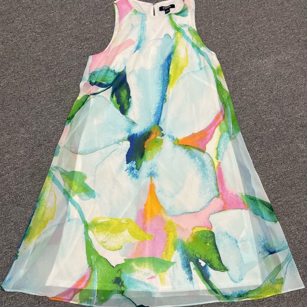 Chaps A-line watercolor Dress